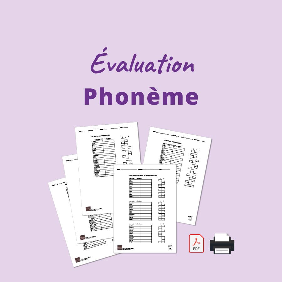 Évaluation Phonologie - matériel orthophoniste