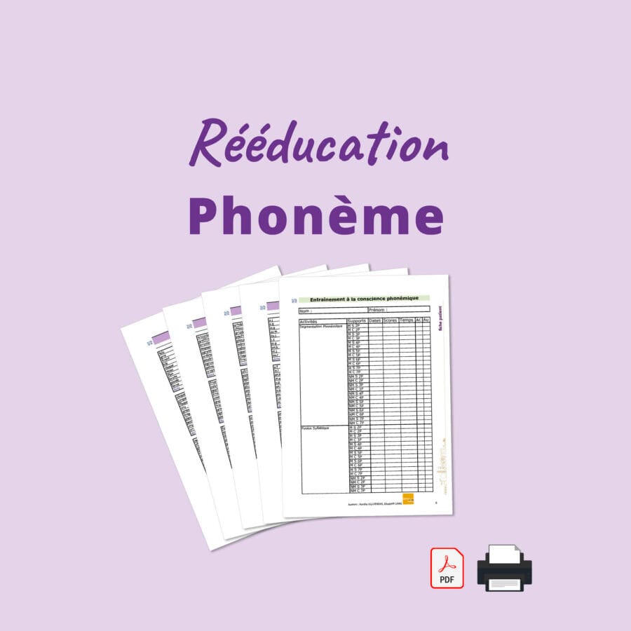 Rééducation Phonème - matériel orthophoniste