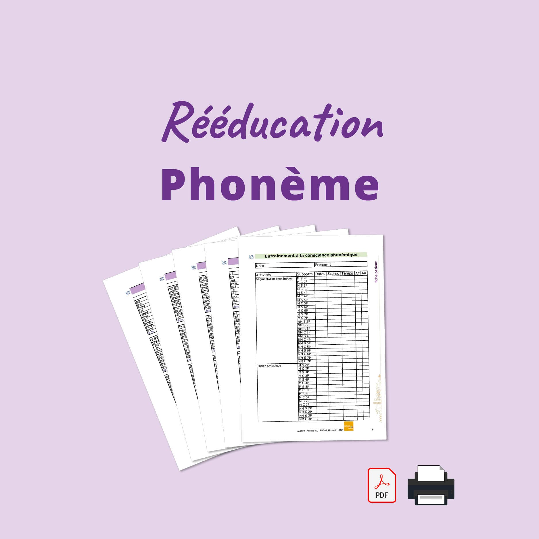 Rééducation Phono en image phonème - matériel orthophoniste